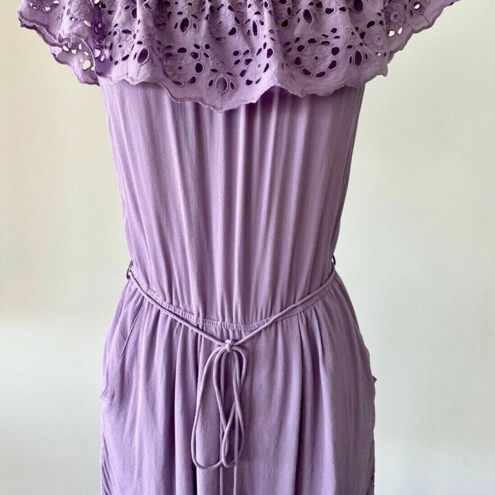 TIGERLILY Lozents Lilac Mauve Broderie Off The Shoulder Playsuit NWT RRP$170 - Picture 13 of 16